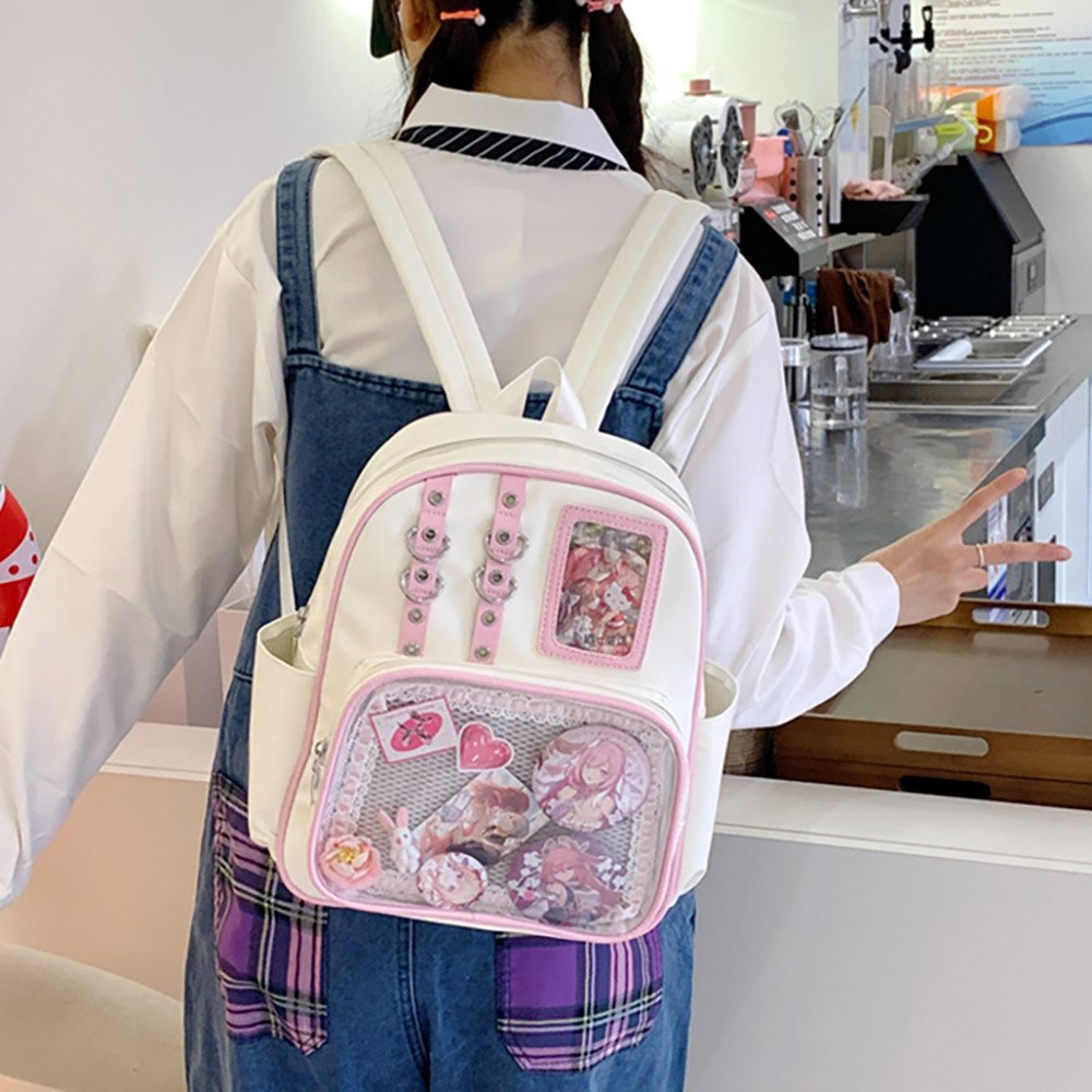 Black Ita Bag PU Removable Insert Backpack
