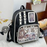 Black Ita Bag PU Removable Insert Backpack
