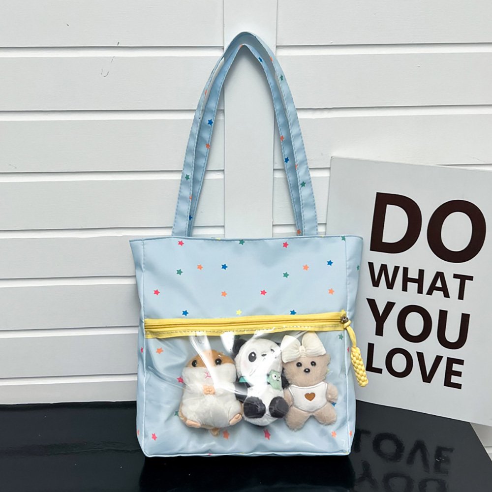 Blue Ita Bag Lightweight Clear Window Tote