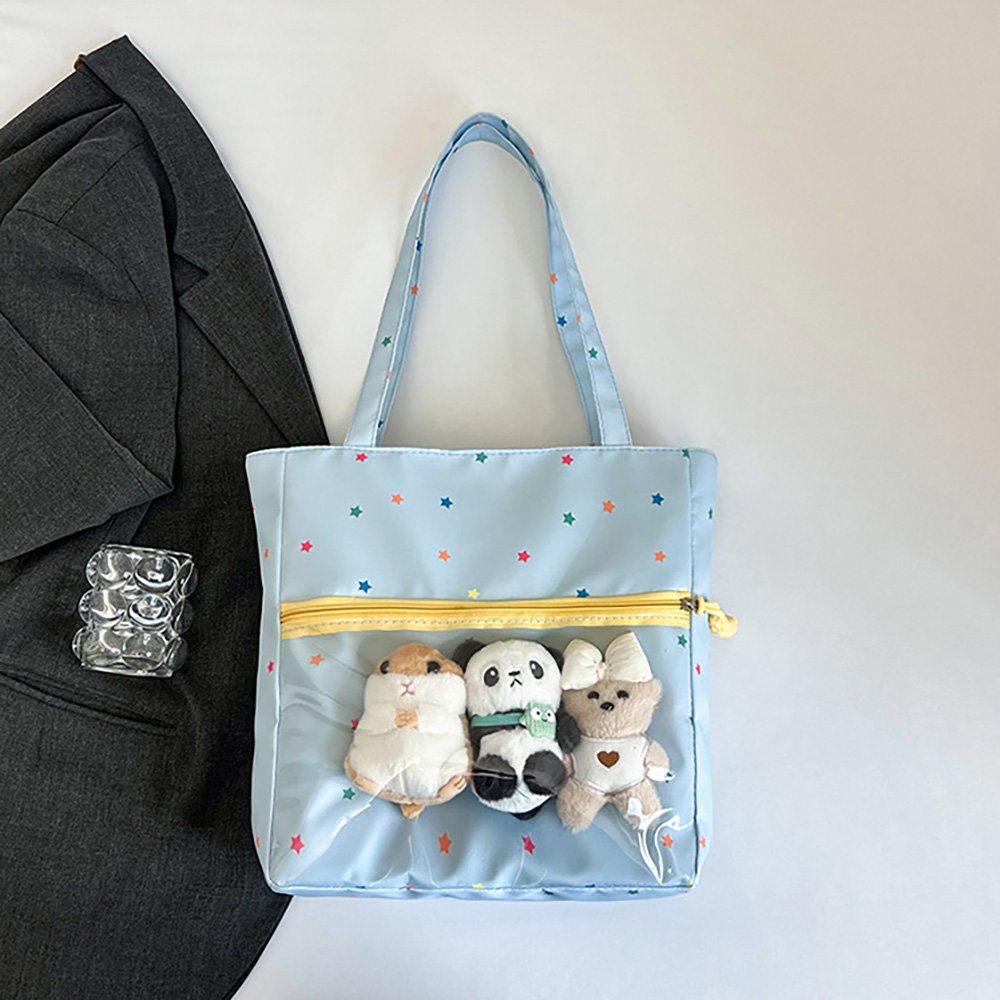 Blue Ita Bag Lightweight Clear Window Tote