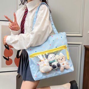 Blue Ita Bag Lightweight Clear Window Tote
