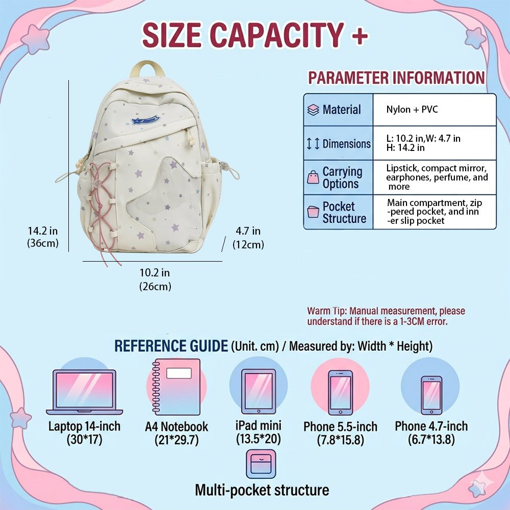 Blue Ita Bag Star Window Ultra-Lightweight