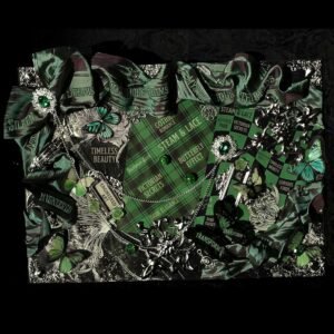 Dark green Gothic-style ita bag insert available in multiple colors