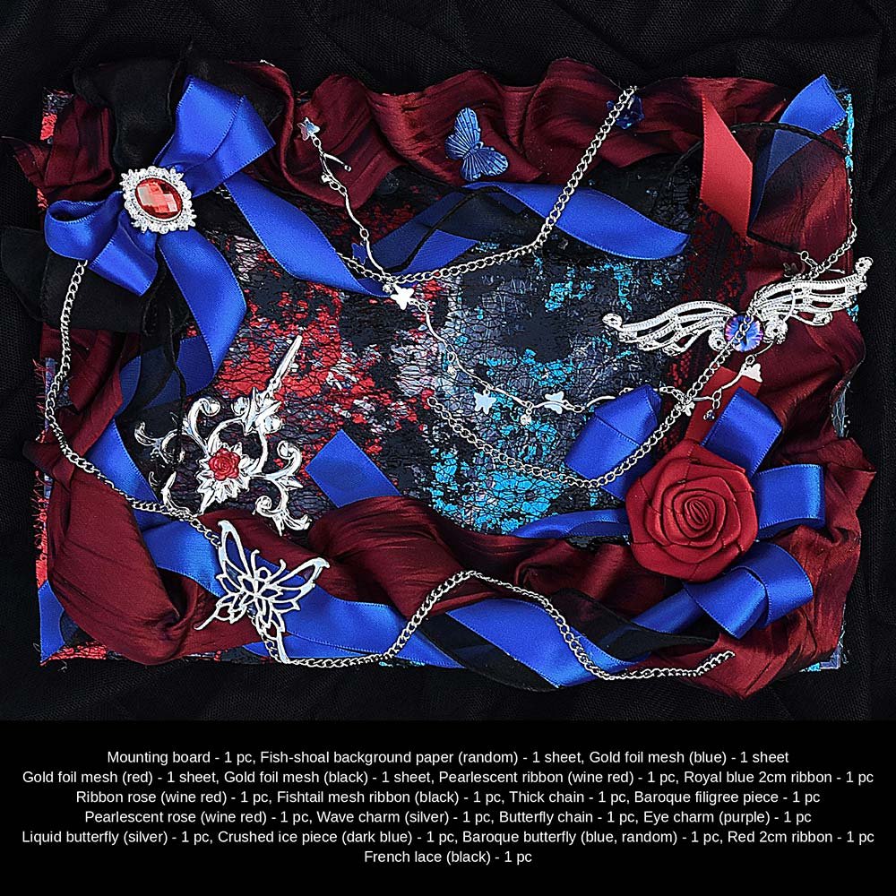 Gothic Red Blue Ita Bag Insert Multiple Styles
