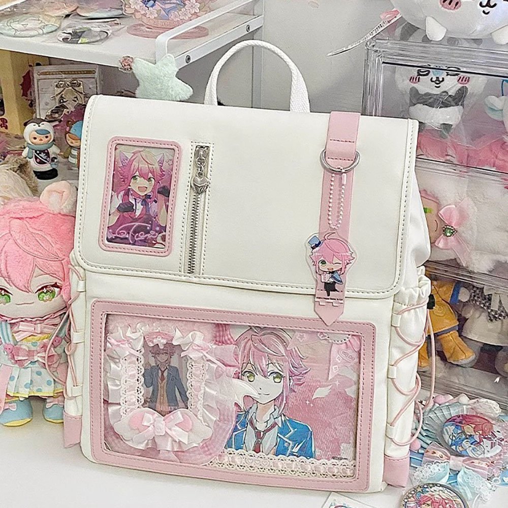 Ita Bag Backpack PU Leather Card Window Pin