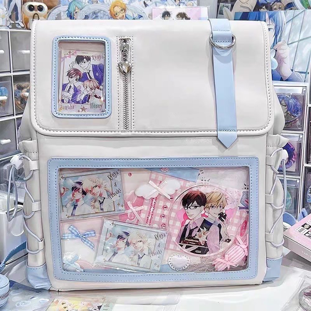 Ita Bag Backpack PU Leather Card Window Pin