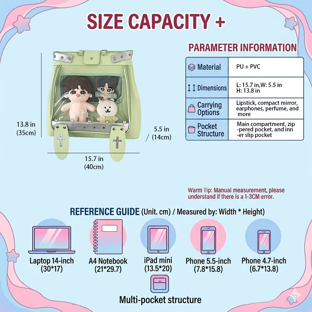Ita Bag Backpack Plush Display Hidden Pocket