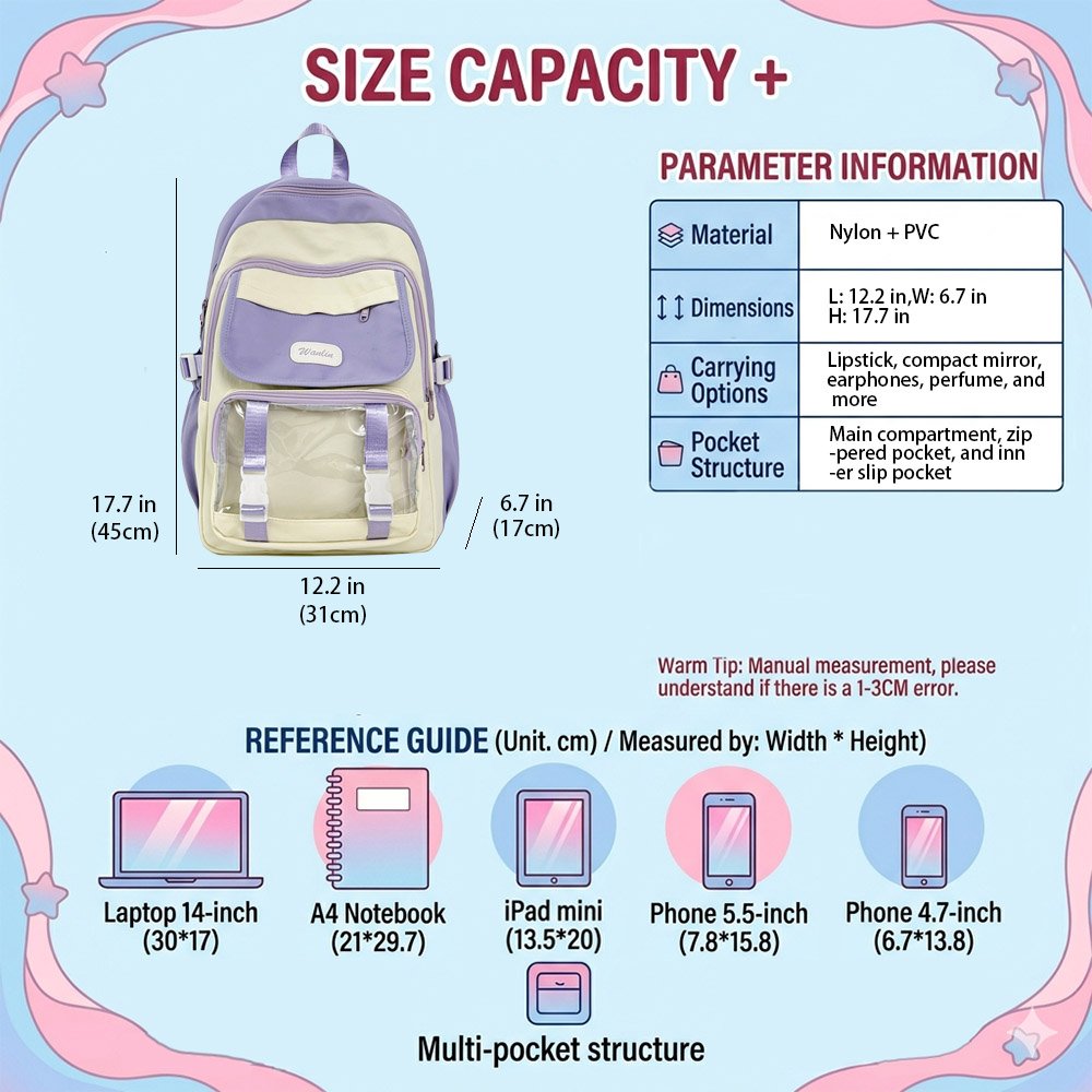 Ita Bag Backpack Wide Strap Lightweight Bag