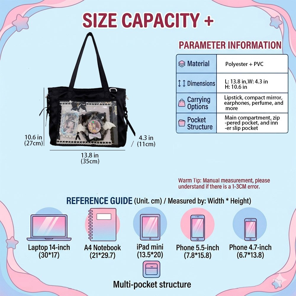 Ita Bag Crossbody Large Bag with Insert