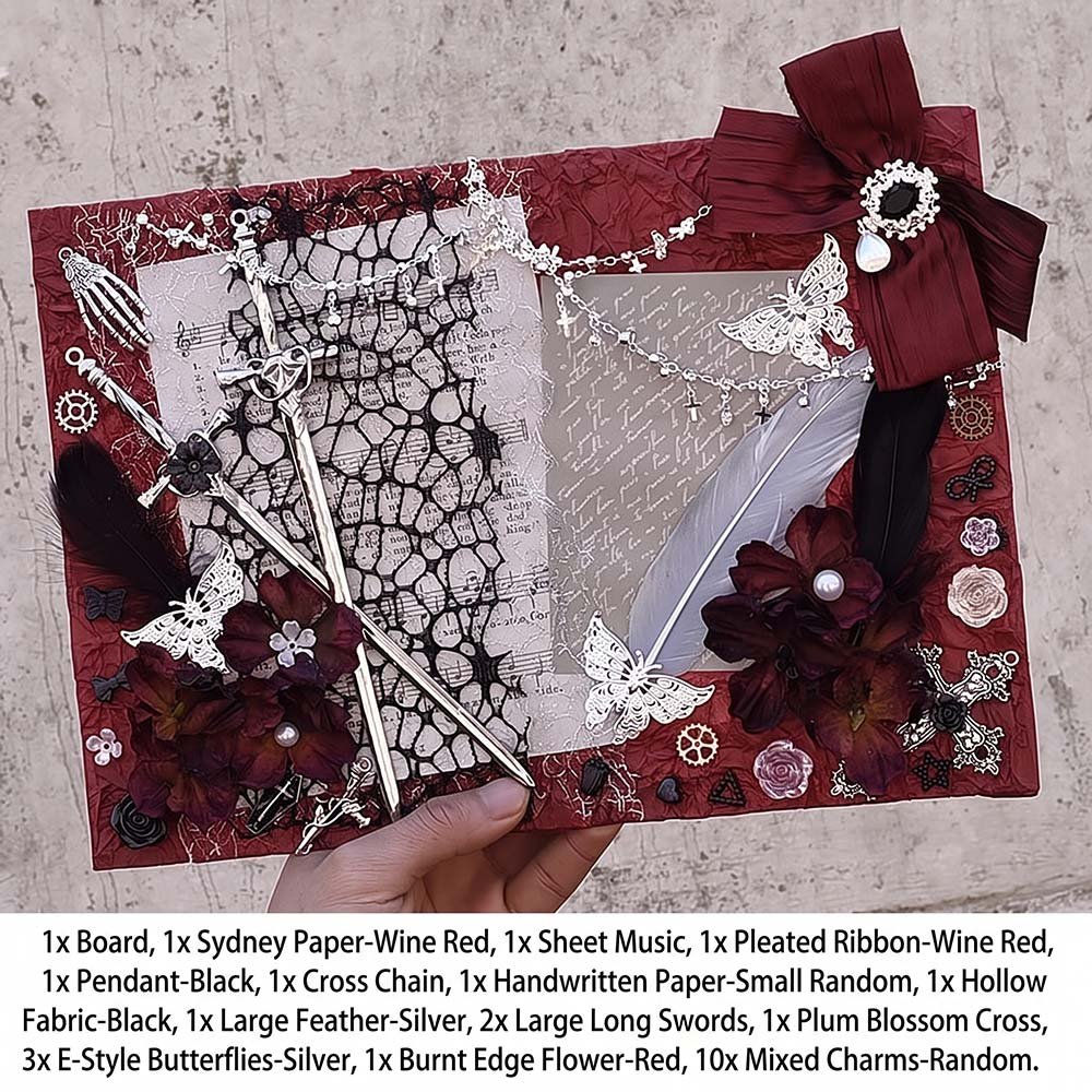 Ita Bag Insert Burgundy Gothic Display Board