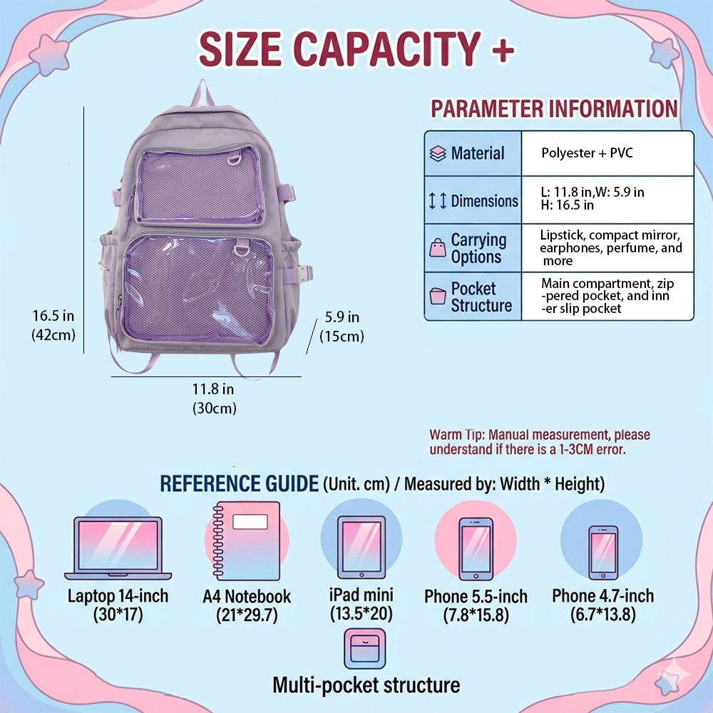 Pink Ita Bag Double Window Large Padded Strap
