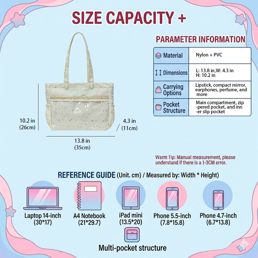 Pink Ita Bag Large Window Multi Pocket