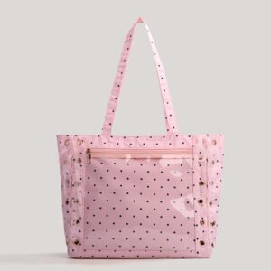 Pink Ita Bag Polka Dot Ribbon Tote Purse