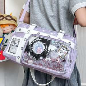 Purple Ita Bag Dual Window Large Tote