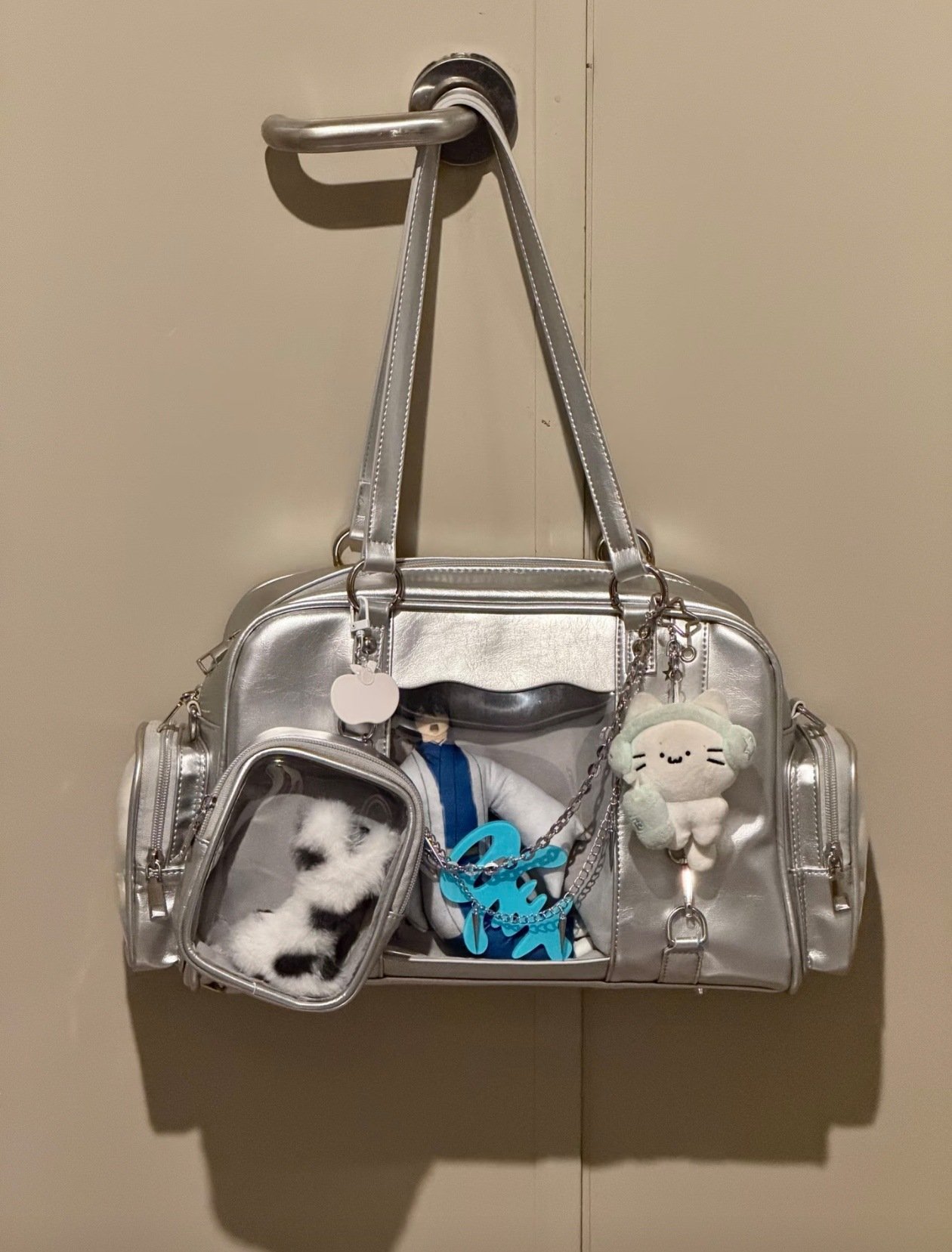 Black Ita Bag 2-Window Multi-Way Tote Bag