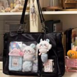 Black Ita Bag Large Capacity Double Window