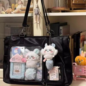 Black Ita Bag Large Capacity Double Window