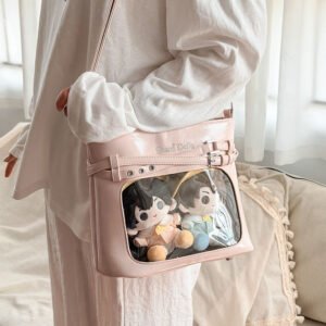 Black Ita Bag Large Clear Window Pin Insert