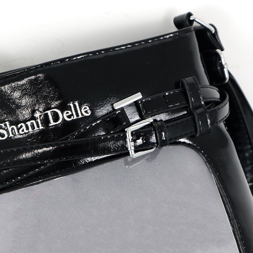 Black Ita Bag Large Clear Window Pin Insert