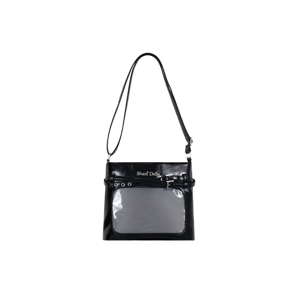 Black Ita Bag Large Clear Window Pin Insert