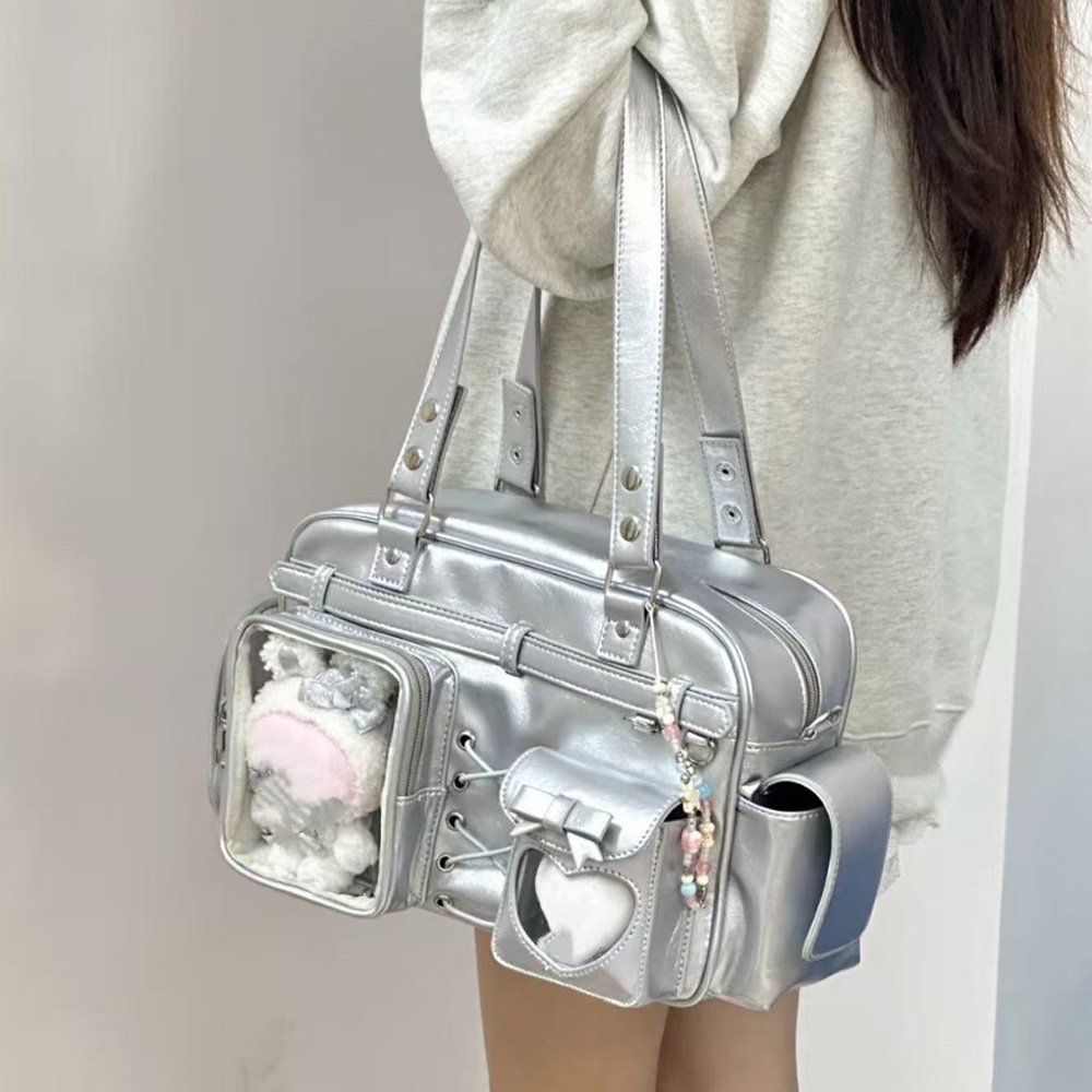 Blue Ita Bag Cute Multi-Window Display Tote