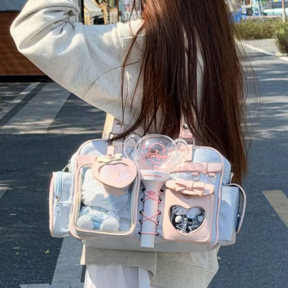 Blue Ita Bag Cute Multi-Window Display Tote