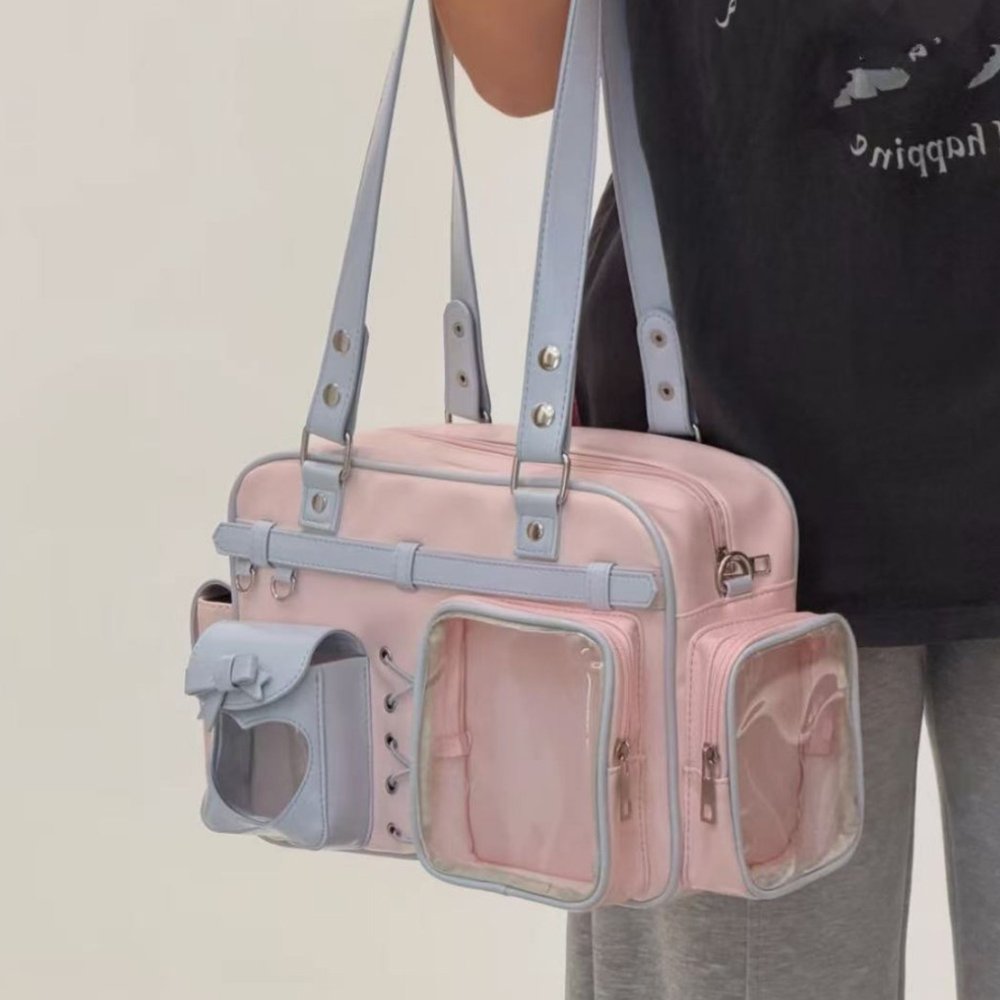 Blue Ita Bag Cute Multi-Window Display Tote