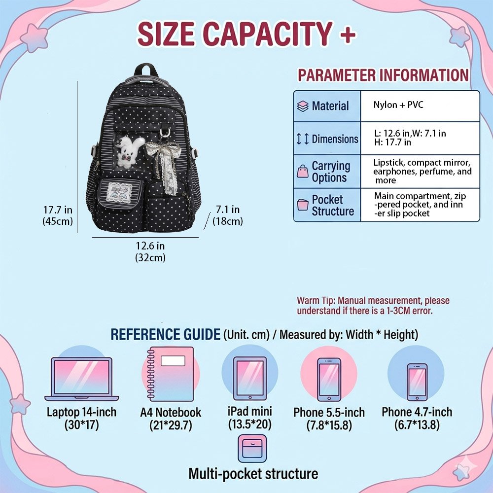 Blue Ita Bag Multi Pocket Padded Strap