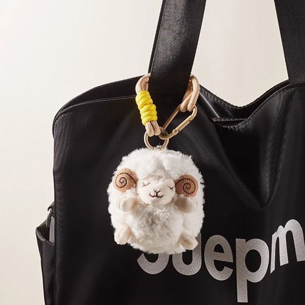 Fuzzy Plush Lamb Ita Bag Charms