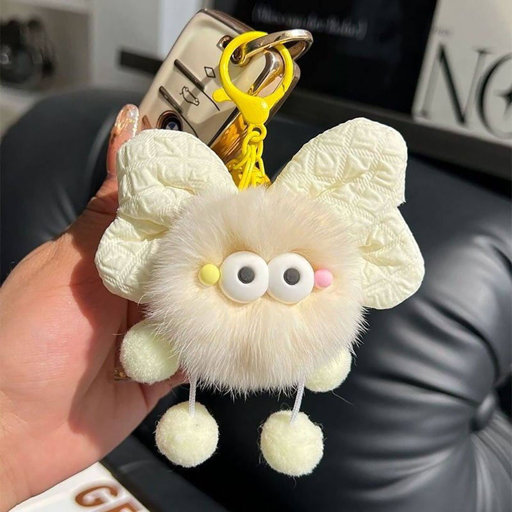 Pink Bow Fuzzy Ball Ita Bag Charms