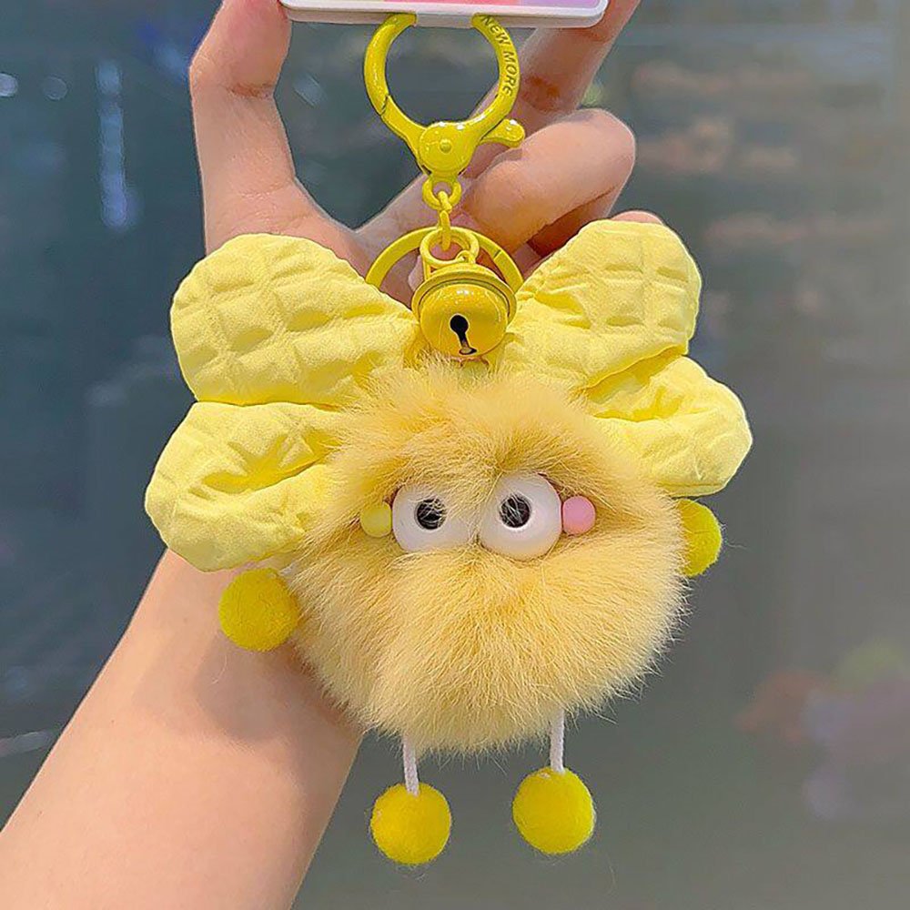 Pink Bow Fuzzy Ball Ita Bag Charms