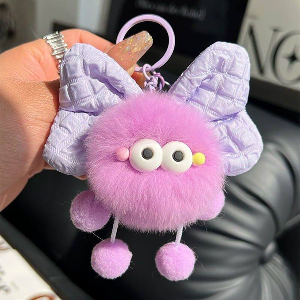Pink Bow Fuzzy Ball Ita Bag Charms