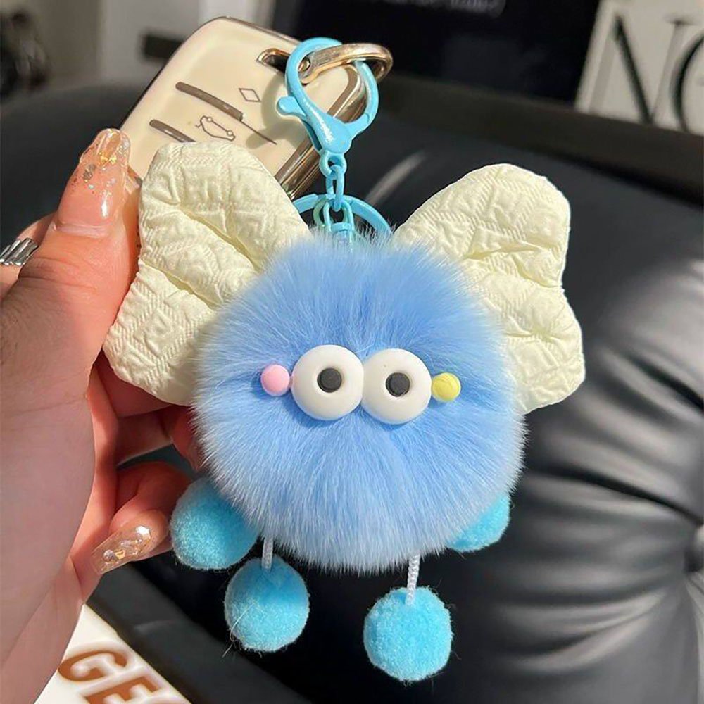 Pink Bow Fuzzy Ball Ita Bag Charms