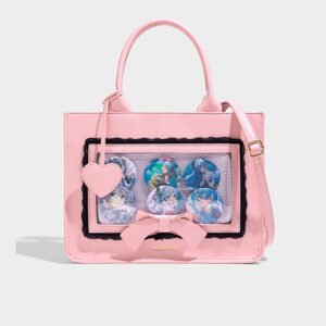 Pink Ita Bag Bow Lace Window Tote