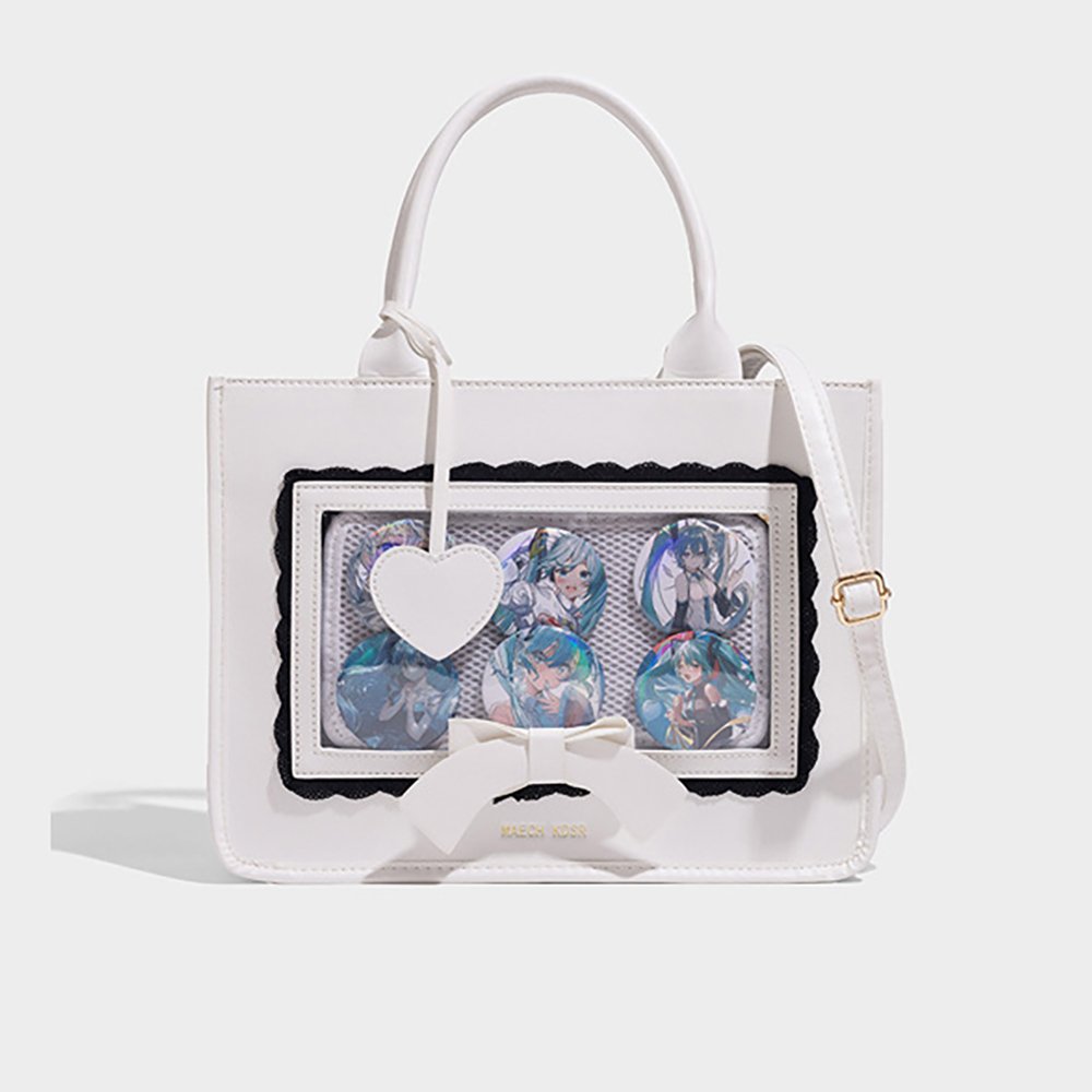 Pink Ita Bag Bow Lace Window Tote