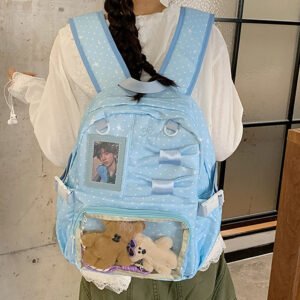 Blue Ita Bag Large Lightweight Dual Window