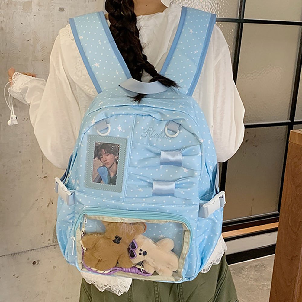 Blue Ita Bag Large Lightweight Dual Window