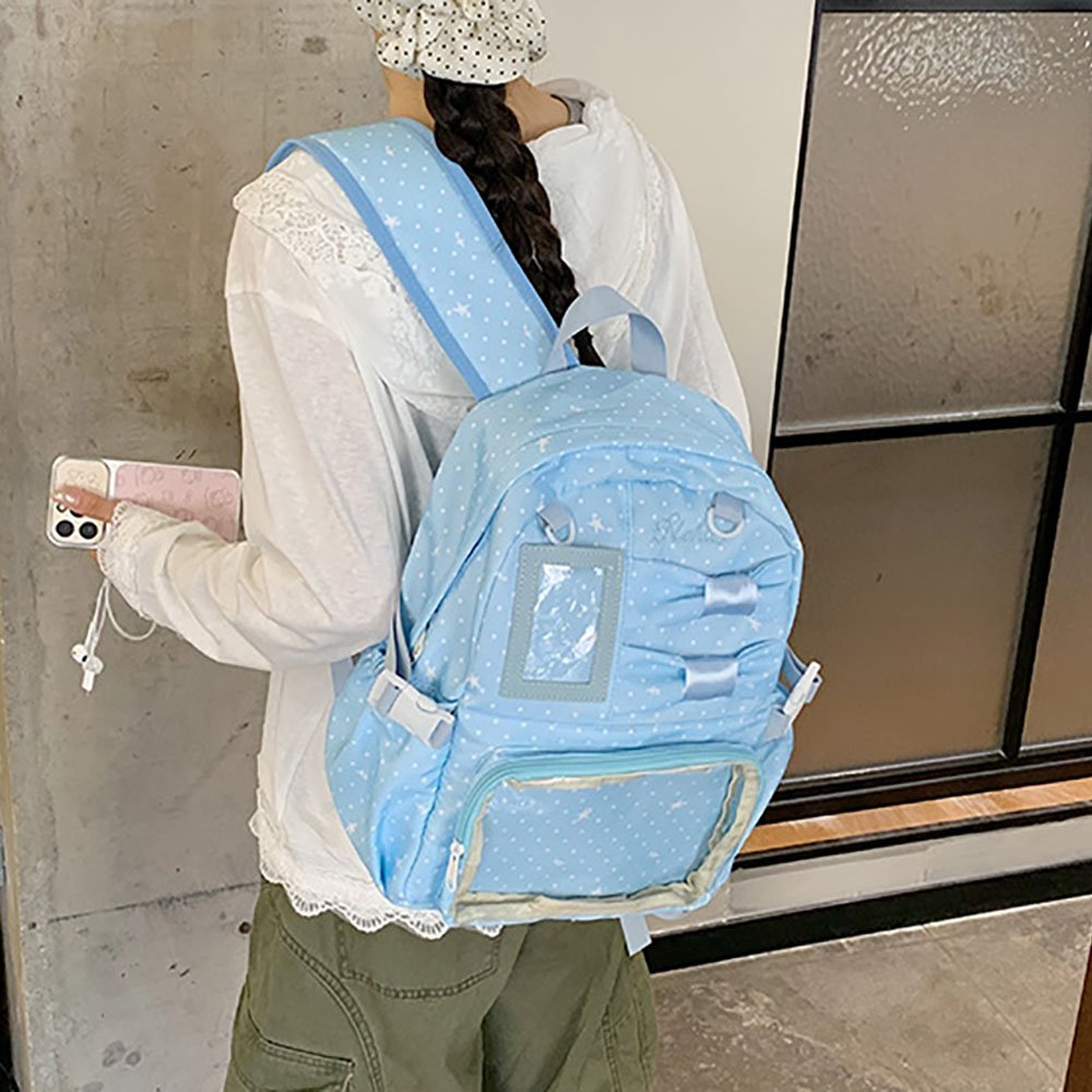Blue Ita Bag Large Lightweight Dual Window