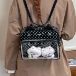 Ita Bag Backpack Cat Polka Dot Large Window
