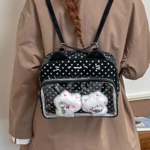 Ita Bag Backpack Cat Polka Dot Large Window