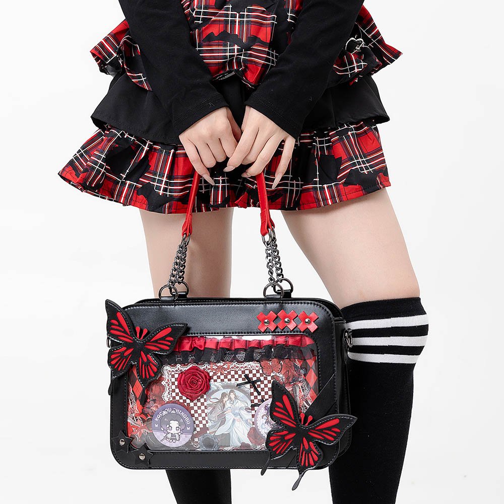 Ita Bag Crossbody Big Window Gothic Butterfly