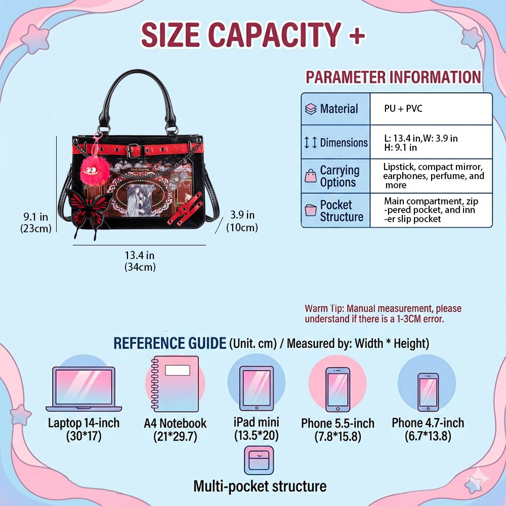 Ita Bag Crossbody Gothic Punk Shoulder Bag