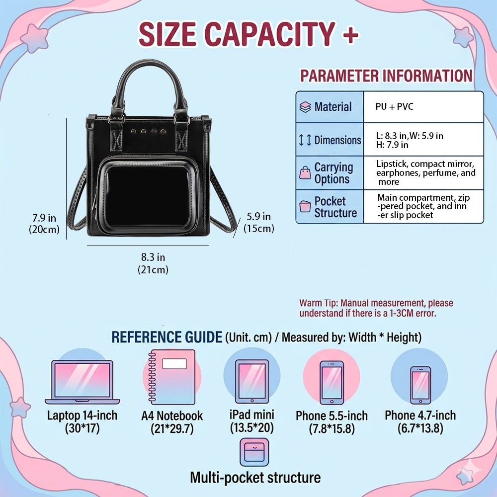 Ita Bag Crossbody Studded Black Card Holder
