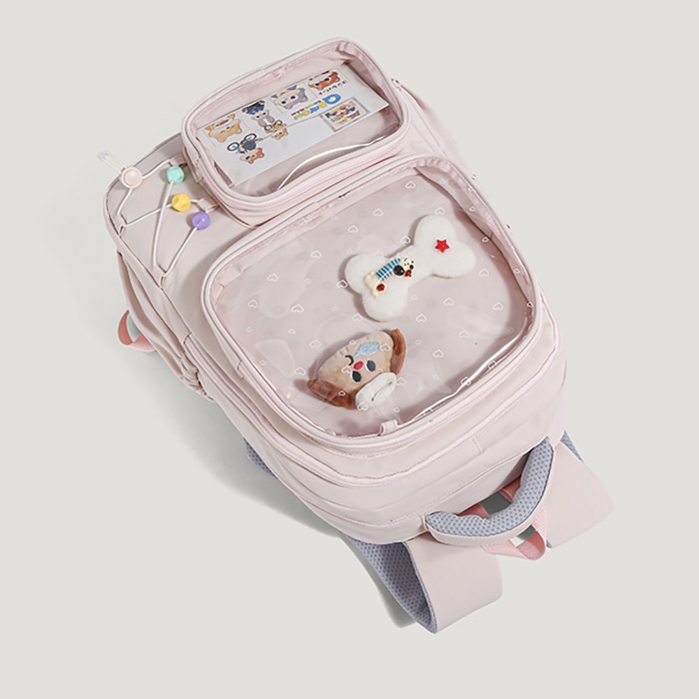 Pink Ita Bag Plaid Dual Window Large