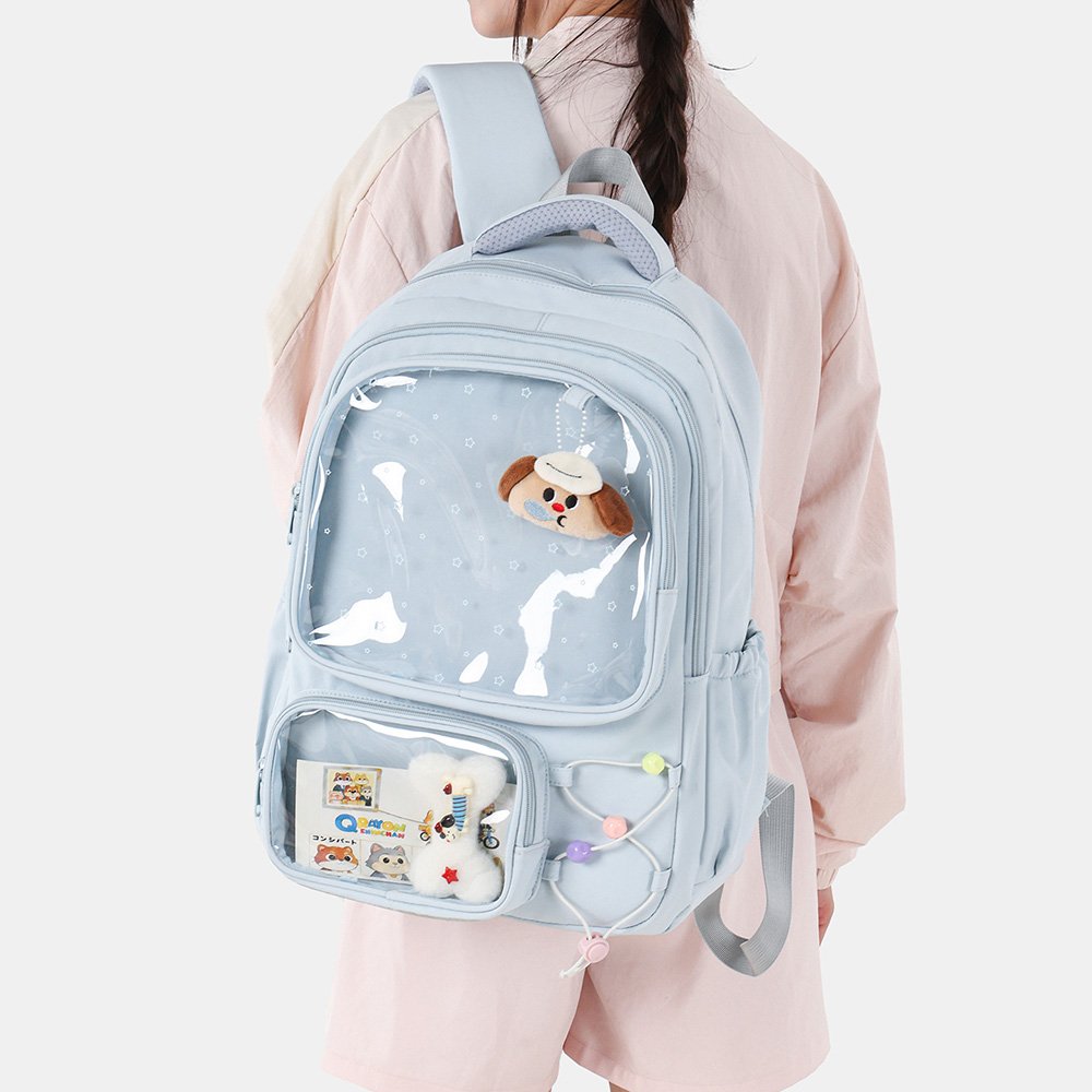 Pink Ita Bag Plaid Dual Window Large