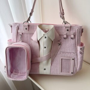 Pink Ita Bag Tweed Multiway Doll Pouch Display