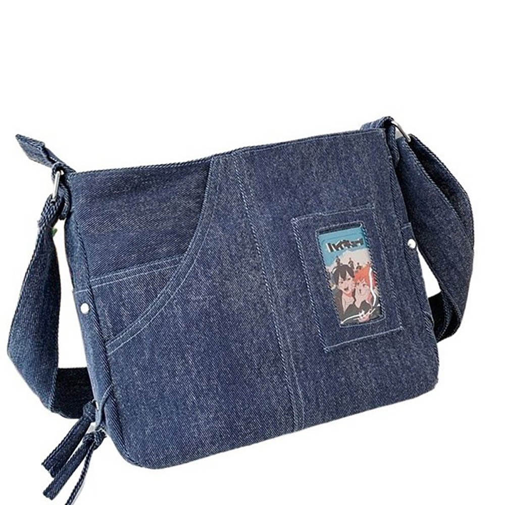 Blue Ita Bag Denim Clear Window Crossbody
