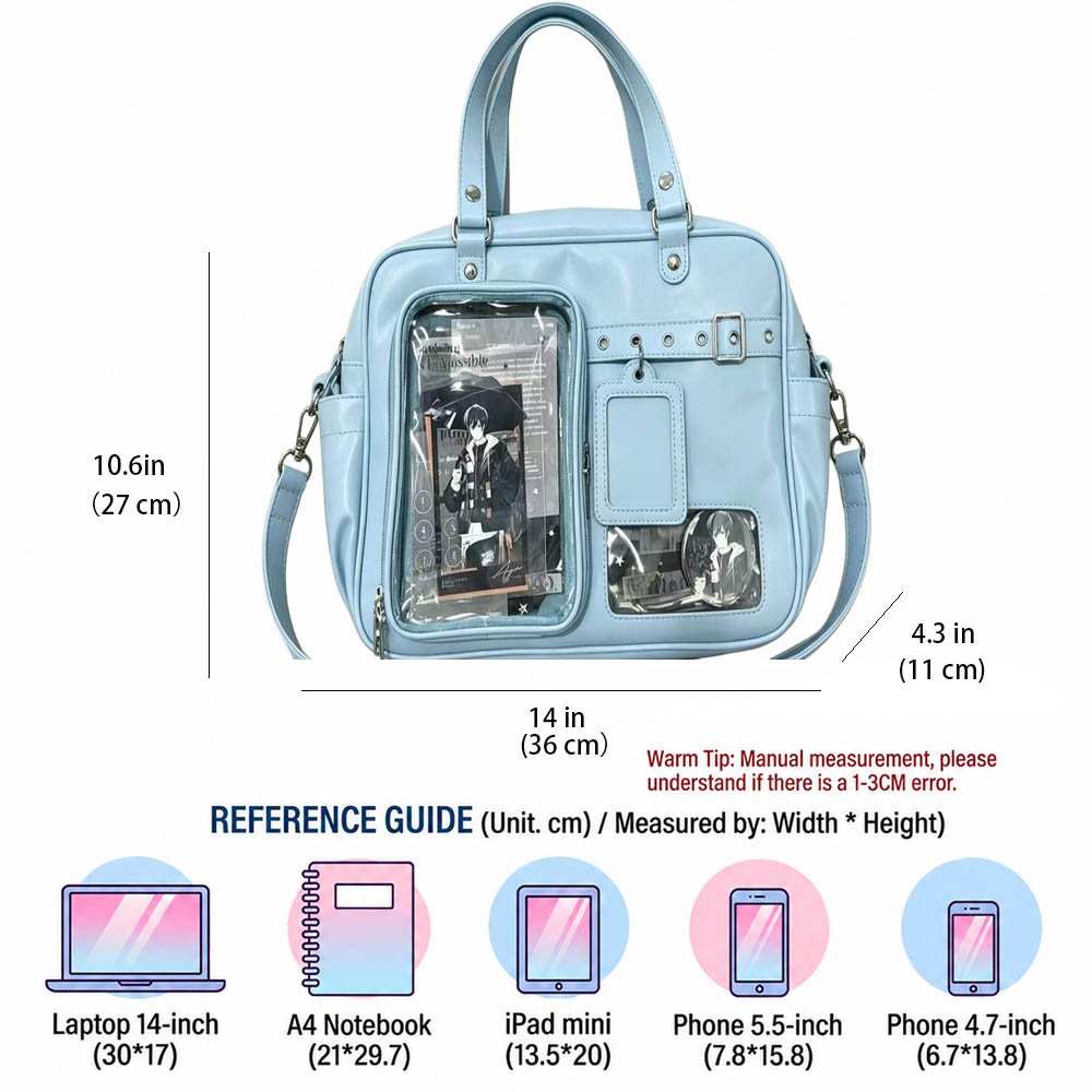 Blue Itabag Crossbody Japanese Messenger Bag