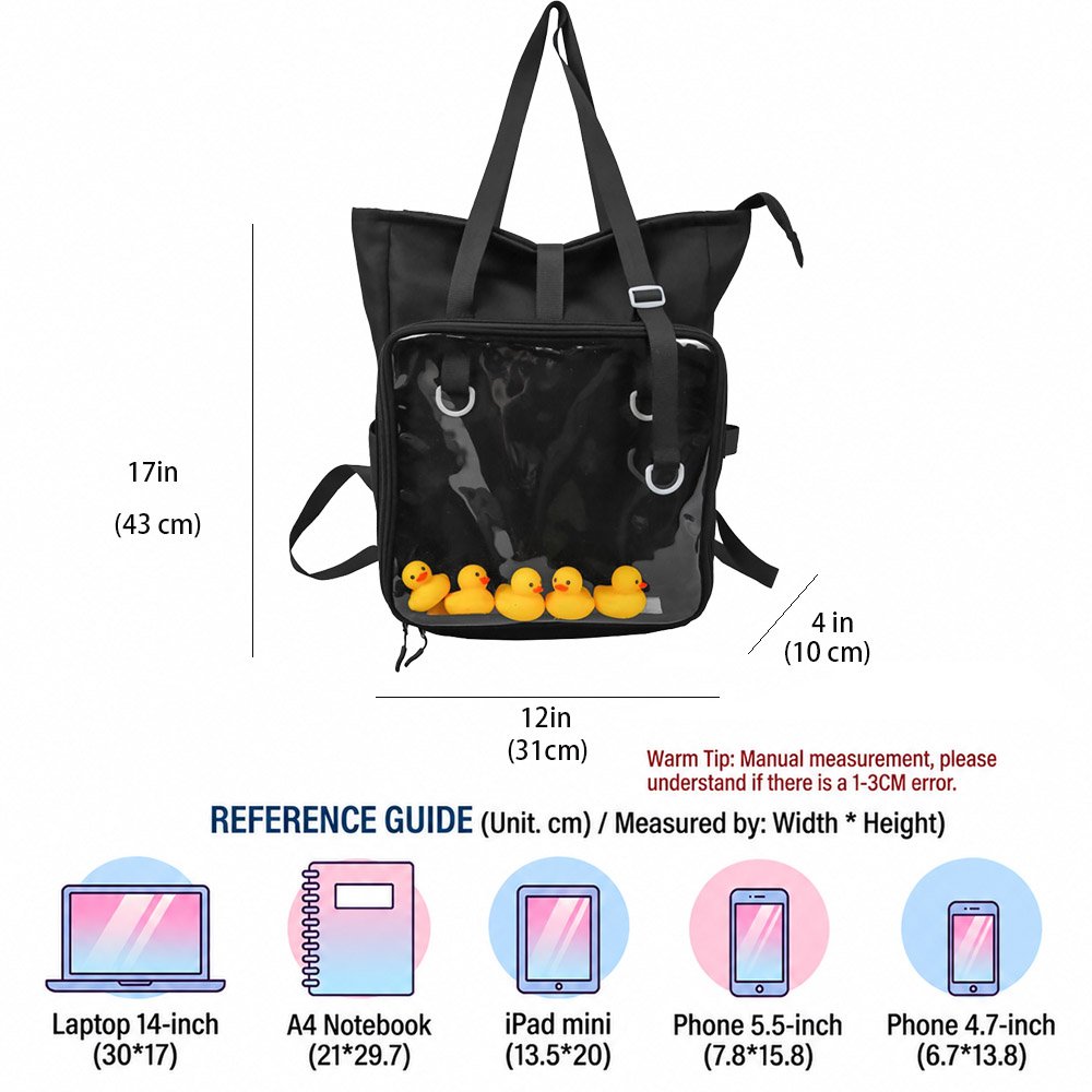 Itabag Crossbody Shoulder Bag with Clear Window